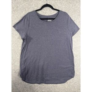 Tek Gear DryTek T-Shirt Womens XXL Charcoal Grey Heathered Curved Hem Active Tee